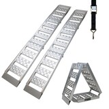 thumbnail of TRUTZHOLM 2 x Auffahrrampe 2-fach klappbar 198 cm Traglast 680  kg Alu grau gerillt/ gelocht Rampe Verladerampe