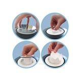 thumbnail of PREVEX Showerloc Ablaufgarnitur flach mit Siphon matt schwarz 90 mm mit Haarsieb 40 50 mm Auslass