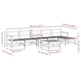 thumbnail of vidaXL 7-tlg. Garten-Lounge-Set Weiß Massivholz Kiefer