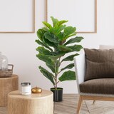 thumbnail of HOMCOM Pianta Finta di Ficus Lyrata Alta 80 cm per Interni con Vaso