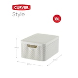 thumbnail of Curver Style Aufbewahrungskorb mit Deckel 3 Stk. Weiß 240652