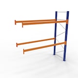 thumbnail of Anbauregal, Palettenregal 3000 x 2786 x 1100 mm (HxBxT), blau/verzinkt/RAL 2004, 3 Ebenen, max. Palettengewicht 860 kg, Feldlast 10.415 kg