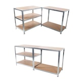 thumbnail of XL Schwerlastregal Werkstattregal Kellerregal verzinkt Steckregal 180x100x60 cm