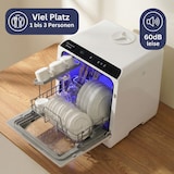 thumbnail of Sommertal Tischgeschirrspüler SP5 Dual – Mini Spülmaschine oder Tischspülmaschine mit 6 Waschprogrammen, 360° Reinigungsabdeckung