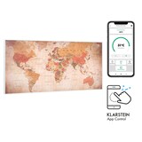 thumbnail of Wonderwall Air Art Smart Infrarotheizung 120x60cm 700W Wandinstallation App-Steuerung Weltkarte Abstrakt