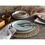 thumbnail of CreaTable Uno Emiliana blau Tellerset 12-tlg Steinzeug