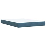 thumbnail of vidaXL Boxspringbett mit Matratze Blau 140x200 cm Samt
