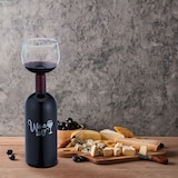 thumbnail of Relaxdays Weinflasche Glas, XL Weinglas mit Spruch, Fun Geschenk für Weinliebhaber, Weinflaschenglas 750 ml, transparent