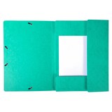 thumbnail of Exacompta  Cod. 55753E - Cartella 3 lembi con elastici Maxi Capacity Scotten cartoncino lustré 425 g/mq - 24x32cm verde - Confezione da  50 pz.