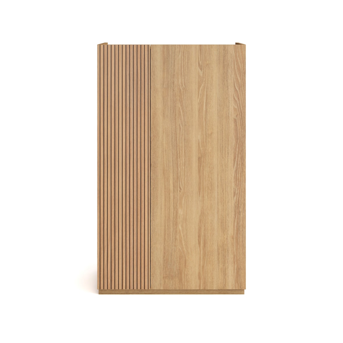 Mueble auxiliar de almacenamiento en melamina, modelo Akra, roble dorado-vallado, de HERDASA