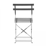 thumbnail of Lot de 2 chaises pliantes en acier grises - Oviala