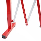 thumbnail of Griglia di protezione HWC-B34, griglia di protezione a forbice estensibile, alluminio rosso-bianco ~ altezza 103cm, larghezza 28-200cm