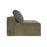 thumbnail of Oviala Stoffen fauteuil voor modulaire bank met groen kussen