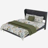 thumbnail of Polsterbett Doppelbett Stoffbett modernes Bettgestell stabiles Design Komfortbett Schlafzimmer vielseitig 140x200 Grau
