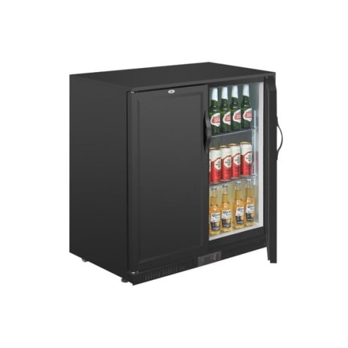 Rugbar met twee draaibare massieve deuren Polar G Serie zwart 208L