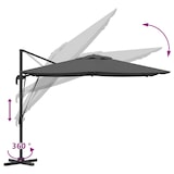 thumbnail of vidaXL Cantilever Roma Sonnenschirm Anthrazit 286x285x265 cm aus Aluminium