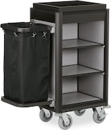 thumbnail of WAS Germany - Zimmerservicewagen Isabella, 1 Wäschesack, 95 x 54 x 116 cm, schwarze Kantenprofile/Aluoptik