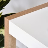 thumbnail of HOMCOM Mesa de Escritorio con Cajón Armario Patas Rectangulares 112,5x50x75,5 cm Blanco