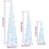 thumbnail of vidaXL Weihnachtsbaum mit 90 LEDs 3 pcs Kaltweiß 20 x 20 x 80 cm Acryl