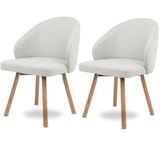 thumbnail of DELUKE® Esszimmerstühle 2er Set ERIK - Stoffbezug, Eichenholz Beine| Gepolsterte Sitzfläche | Skandinavisch Minimalistisch, Stühle Esszimmer | Beige