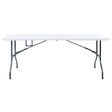 thumbnail of Mesa de jardín plegable HDPE blanco 180x72x72 cm