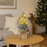 thumbnail of 20 LED Weihnachtsbaum warmweiß Timer Batteriebetrieb Schneeoptik 45 cm