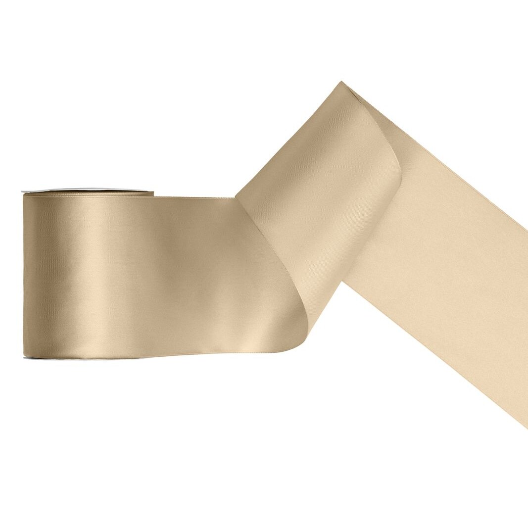 Satin Geschenkband gold 25m 100mm breit