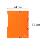 thumbnail of Exacompta 5564E 25x Eckspannmappe mit Gummizug ohne Klappe, aus Colorspan-Karton 400g/m2, für Format DIN A4 - Orange