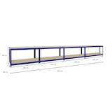 thumbnail of PROREGAL Mega Deal | 4x Höhenverstellbare Werkbank Dino | HxBxT 90x160x60 cm | Traglast 600 kg | Blau | Holzplatte