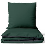 thumbnail of Baumwolle Bettwäsche Biber 135x200 cm Feinbiber Grün Anthrazit Wendeseite Uni Set