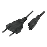 thumbnail of Cordon d'alimentation bipolaire PC CEE7 / C7 noir - 1,8 m