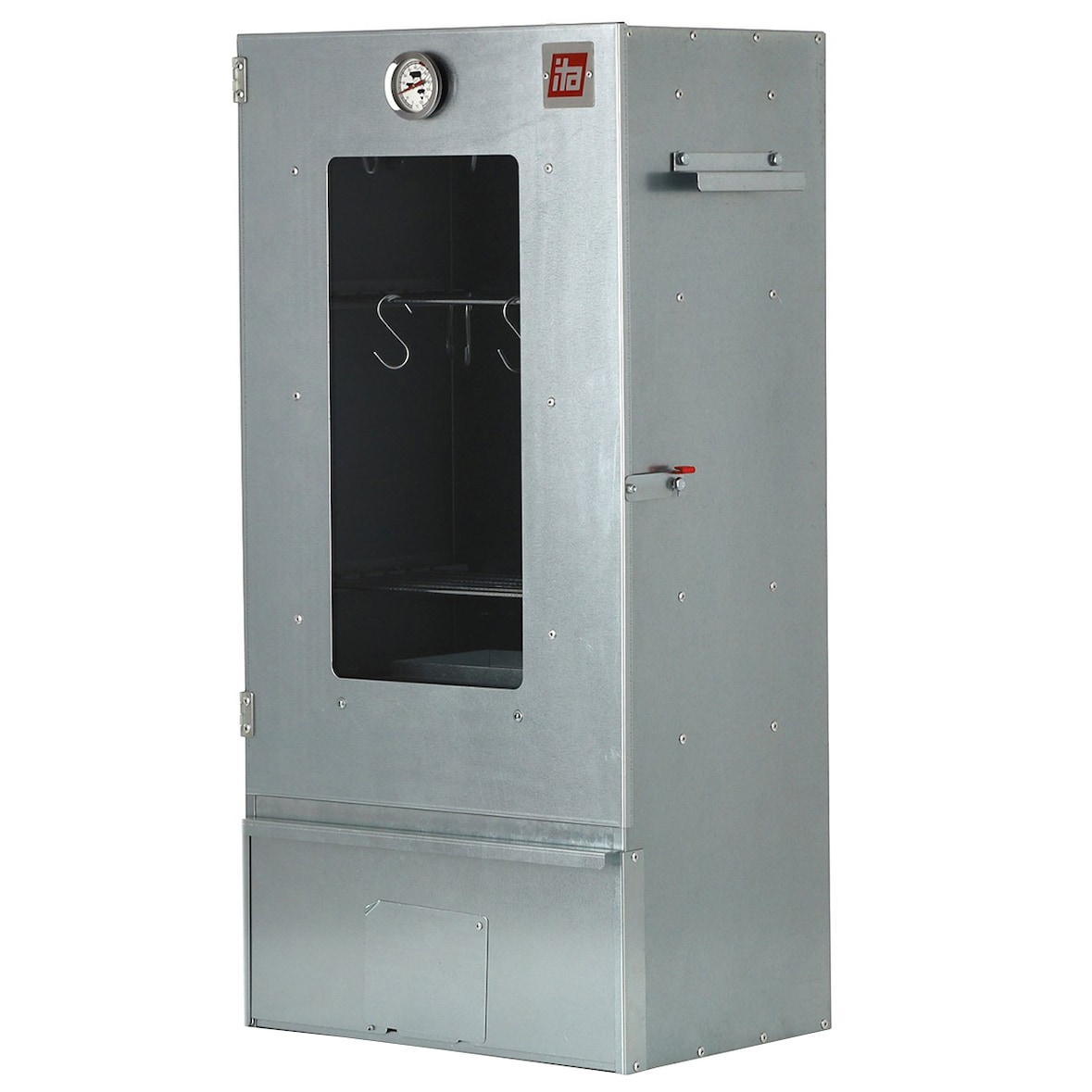 Räucherofen 7000 - 81x28x40 cm - Premium Räucherschrank - Legierter Stahl - Smoker mit Sichtfenster & Thermometer