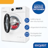 thumbnail of Exquisit Waschmaschine 8kg, Energieeffizienzklasse A, max. 1400 U/Min, 13 Programme, Startzeitvorwahl, Kindersicherung, WA58014-020A weiss