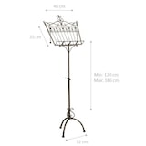 thumbnail of Biscottini Expositor publicitario de hierro - Portamenús ajustable - Soporte informativo - Caballete de hierro - Soporte para menús de suelo