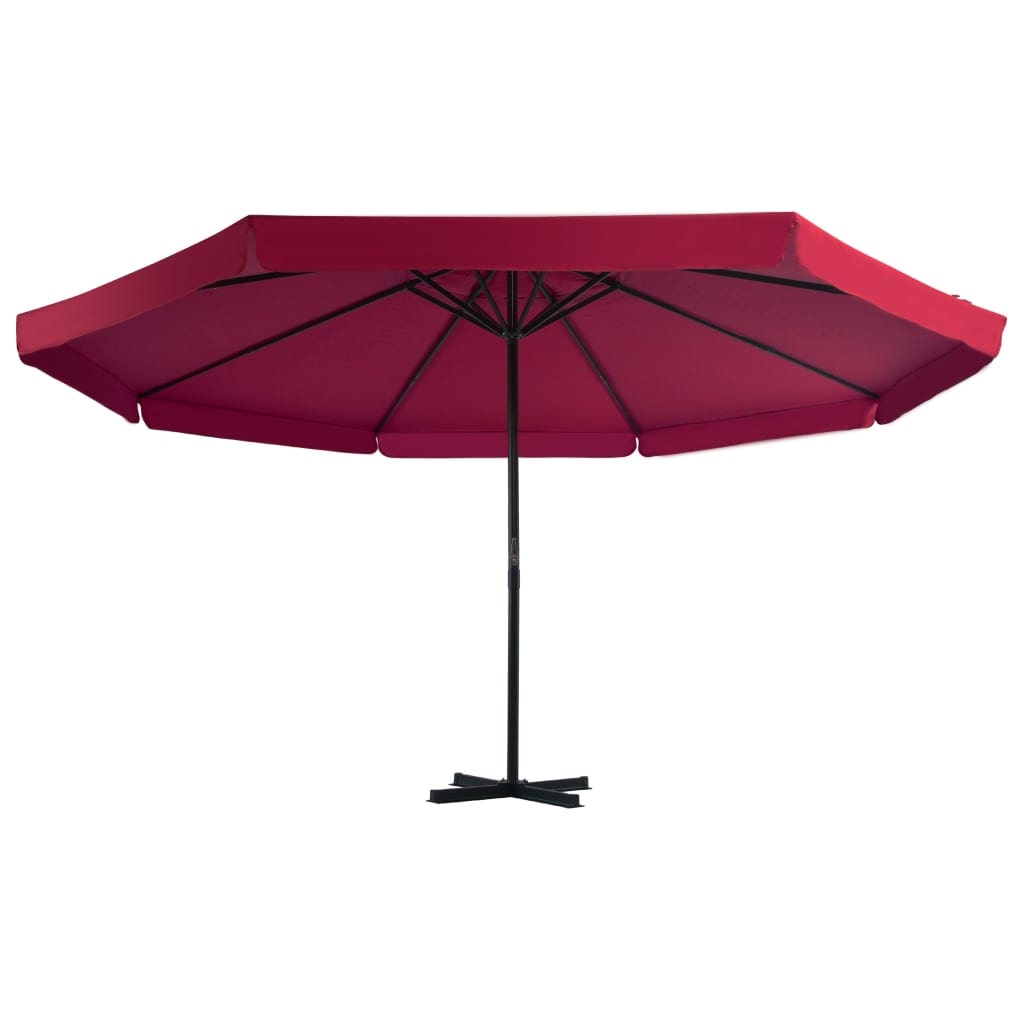 vidaXL Parasol met aluminium paal 500 cm Bordeauxrood