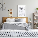 thumbnail of Relaxdays Bilderrahmen mit Wäscheleine, 10 Klammern, für Fotos, Post-& Konzertkarten, Fotoboard zum Aufhängen, weiß/grau