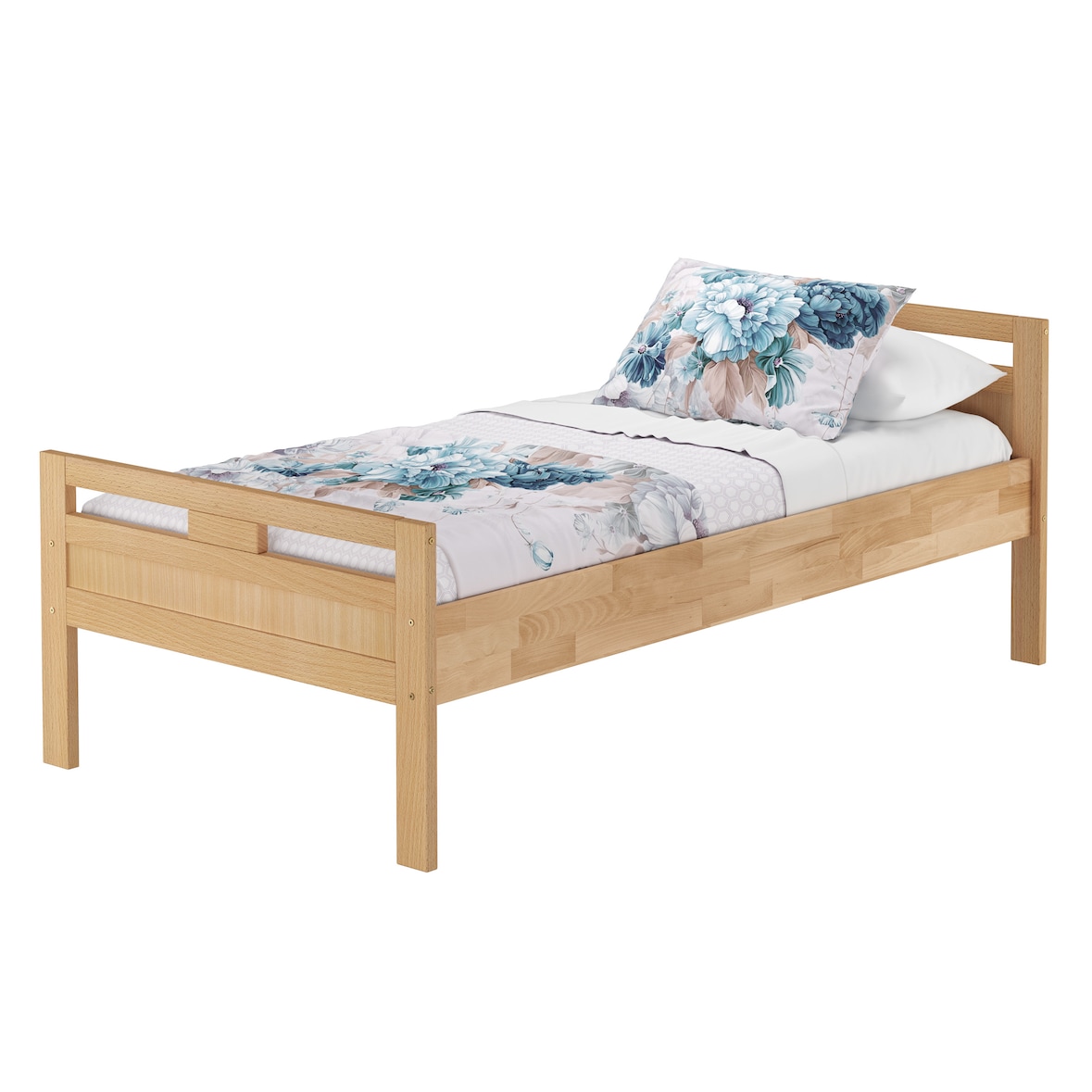 Massivholzbett Überlänge Seniorenbett Buche 90x220 Einzelbett hohes Bett V-60.74-09-220  ohne Zubehör