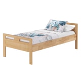 thumbnail of Massivholzbett Überlänge Seniorenbett Buche 90x220 Einzelbett hohes Bett V-60.74-09-220  ohne Zubehör