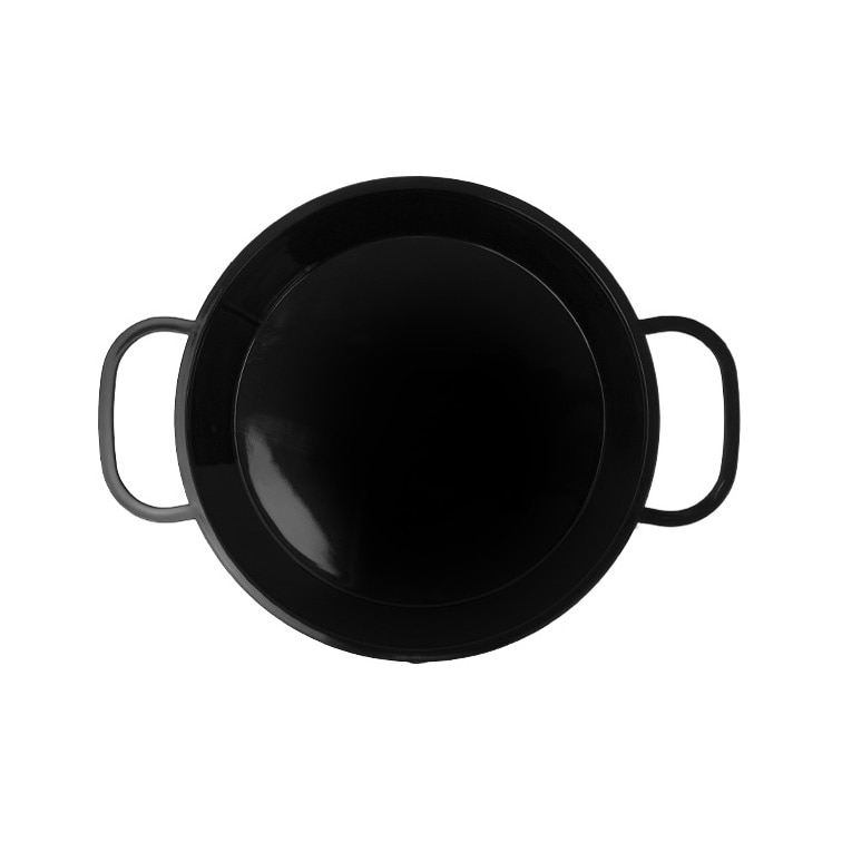 MONOUSO - Zwarte Paella Pan van PP Ø15cm (10 Stuks)