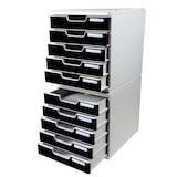 thumbnail of Exacompta 301014D 1x Modulo Ablagebox mit 5 Schubladen, ideal für Dokumente DIN A4, grau/schwarz