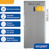 thumbnail of Exquisit Gefrierschrank, 600 Liter, No-Frost, LED-Beleuchtung, digitales Bedienpanel, leise, GS600-NF-H-040E inoxlook