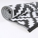 thumbnail of Tapete de jardim, preto e branco 150x240 cm