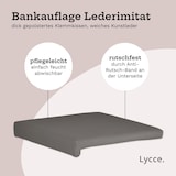 thumbnail of Lycce Klemmkissen / Sitzkissen mit 1 Leiste, Lederimitat Olifante, weich gepolstert, taupe