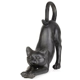 thumbnail of Dekoration Deko Katze schwarz Polyresin Cat streckt sich Katzenhocker
