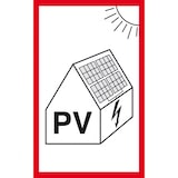 thumbnail of Schild I Hinweisschild Photovoltaikanlage für Feuerwehr, Kunststoff, 200x100mm