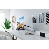 thumbnail of Supporto per monitor con braccio argento metallico 8 kg morsetto da tavolo