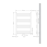 thumbnail of Badheizkörper Sahara 750x800 mm Schwarz matt gebogen mit Mittelanschluss