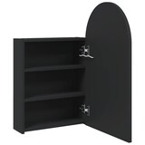 thumbnail of vidaXL Spiegelschrank mit LED-Beleuchtung Gewölbt Schwarz 42x13x70 cm