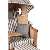 thumbnail of Strandkorb - bene living - Ammersee Single Teak Bullauge - PE shell - Modell 545 - Einsitzer inkl. Liftersystem