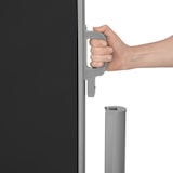 thumbnail of tectake Uitschuifbare aluminium zijmarkies met oprolmechanisme  Zwart